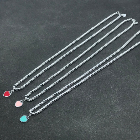 TF HEART SILVER NECKLACE