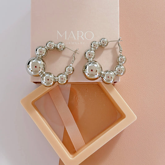 SILVER HOOP EARRING
