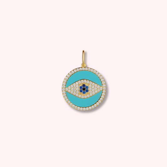 Pure Protection Necklace — gold chain with protective eye pendant, waterproof hypoallergenic jewelry by MARO.
